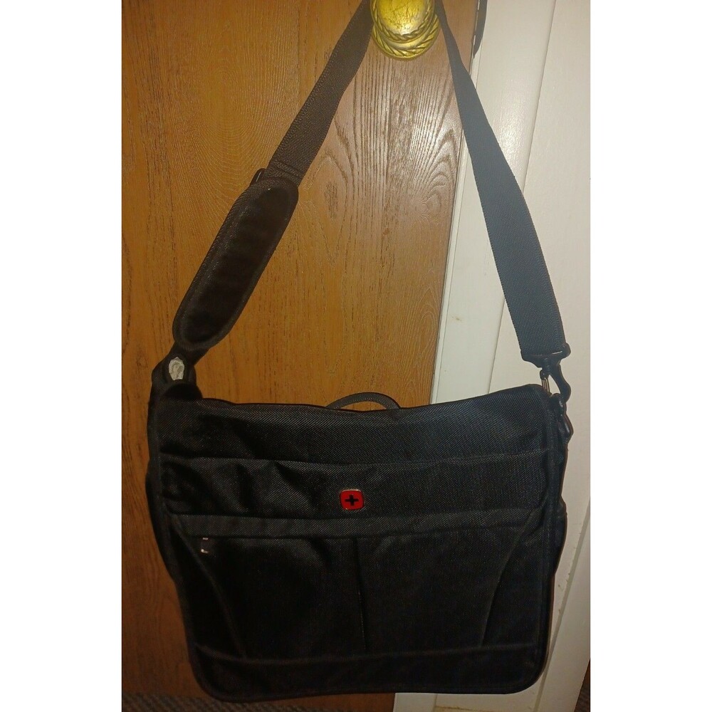 Swiss Gear Laptop Messenger Bag Black Multi-Compartments
